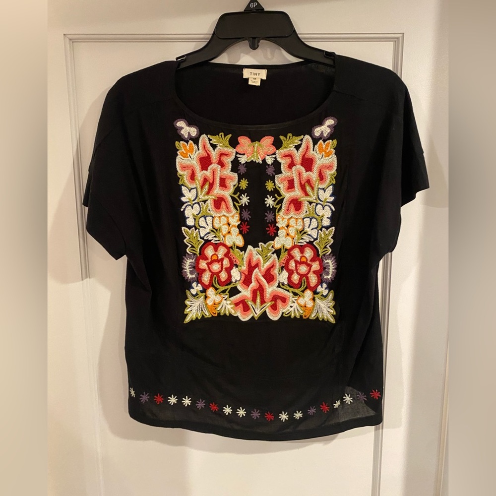 TINY embroidered top
